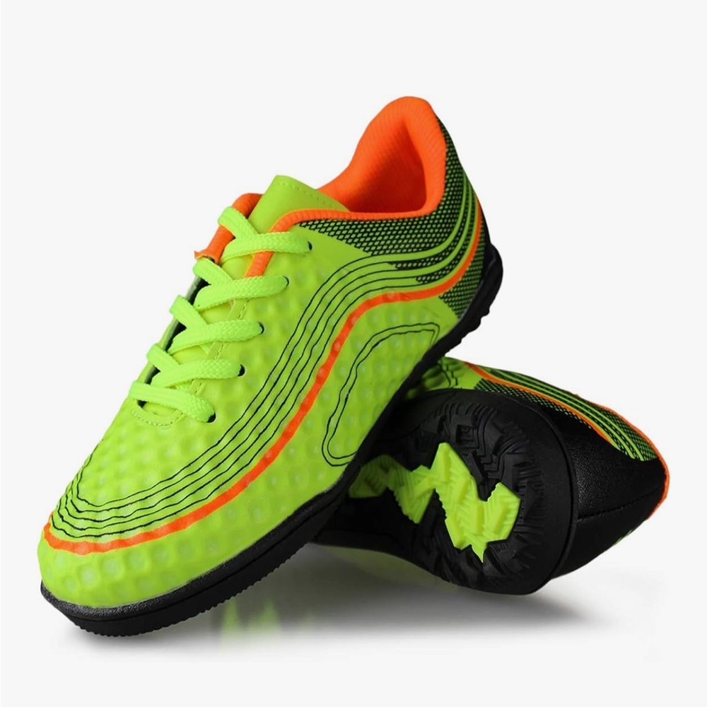 Kids Neon Yellow Indoor Soccer Shoes